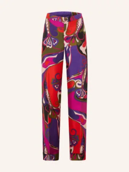 Pucci Spodnie Z Jedwabiu Typu Marlene pink różowe