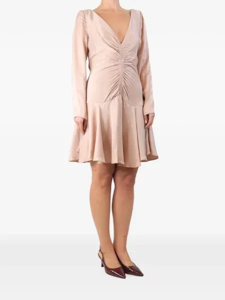 Rochie mini Zimmermann din satin cu volane roz