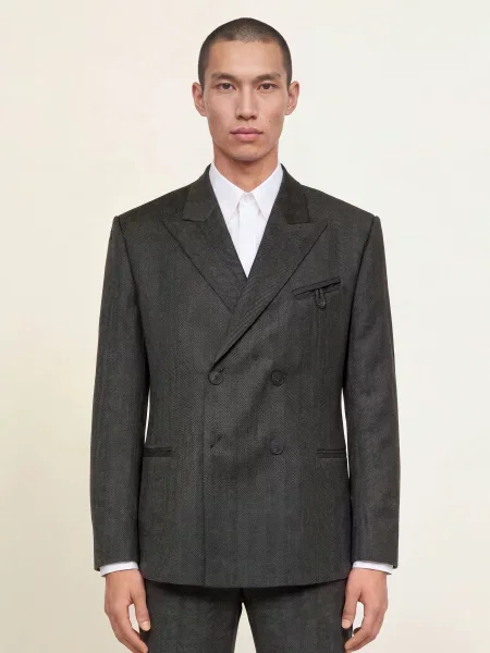 Hugo Oblekové Sako Kano Regular Fit dark grey šedé