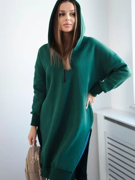 Bluza Kesi z rozcieciem zielona
