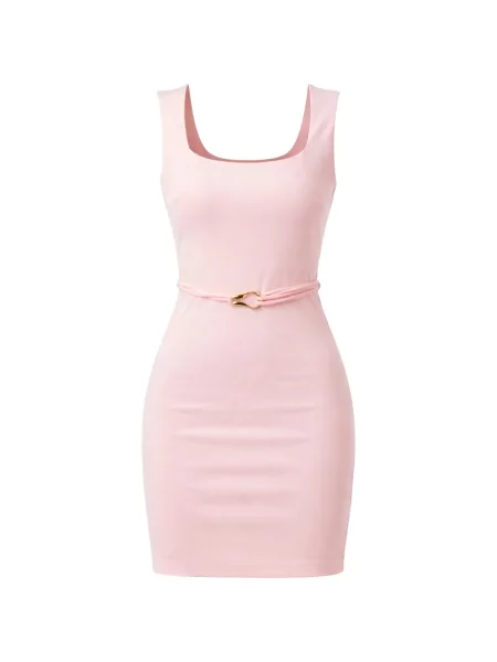 Cu centură rochie mini Guess roz
