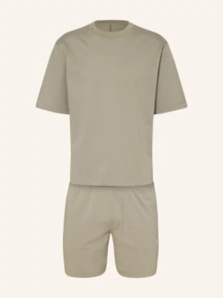 Schiesser Krótkie Piżamy Modern Nightwear gruen