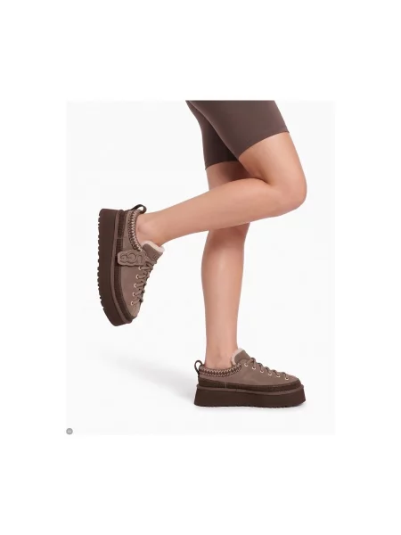 Pantofi Ugg cu șireturi din dantelă