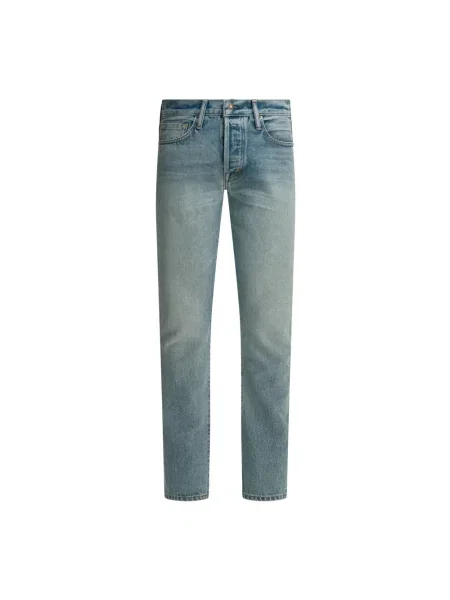 Jeansy straight leg Tom Ford niebieskie