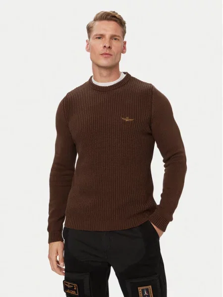Aeronautica Militare Sweter brązowy
