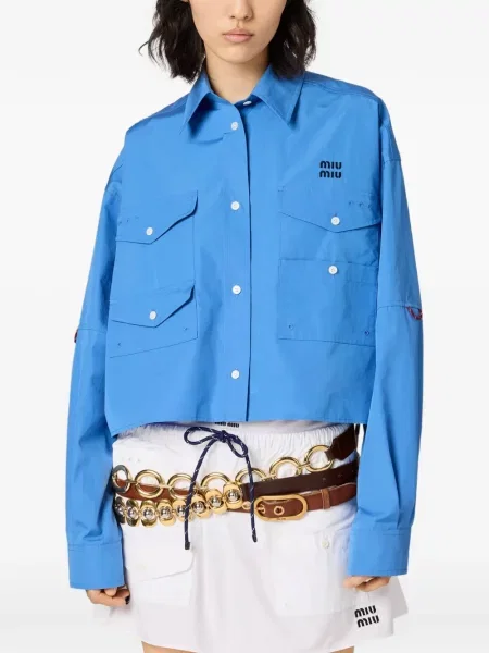 Fusta mini Miu Miu alb