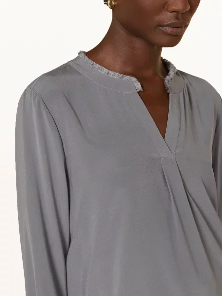 Herzen's Angelegenheit Bluzka Z Jedwabiu grau szara