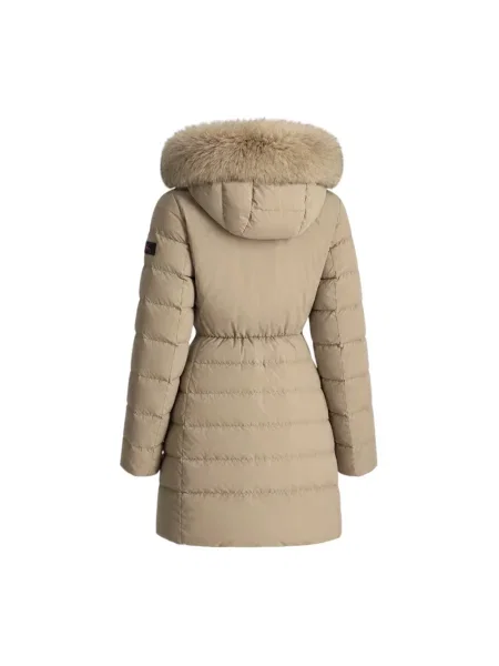 Parka Peuterey z futerkiem beżowa