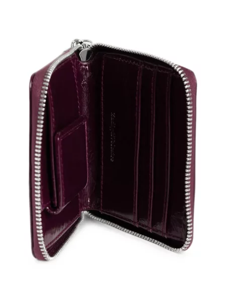 Portofel Zadig&voltaire din piele de lac violet