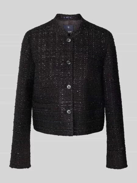 Żakiet o kroju regular fit z efektem bouclé model ‘Jacy’ Joop! czarna