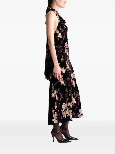 Rochie Cara Cara cu model floral cu imagine negru