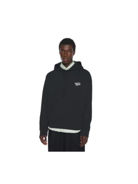 Bluza z kapturem Maison Kitsune z kapturem z logo czarna