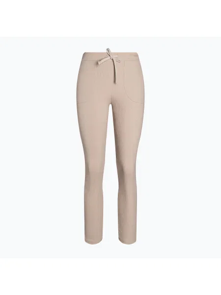 Pantaloni de trening Carpatree Rib pentru femei bej