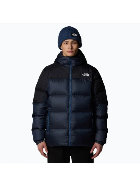 Geacă cu puf pentru bărbați The North Face Diablo Down Hoodie shady blue/black heathe negru