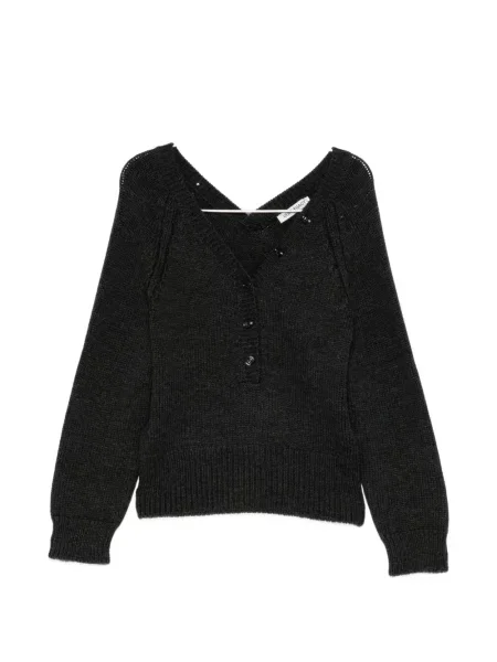 Cardigan Our Legacy cu guler henley negru