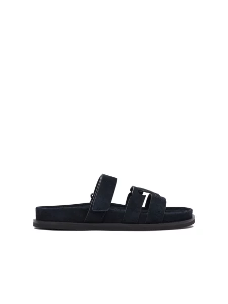 Klapki Tory Burch niebieskie
