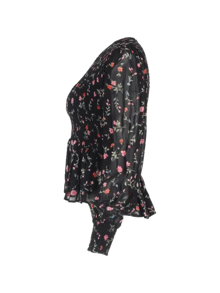 Cu peplum bluză Ganni negru