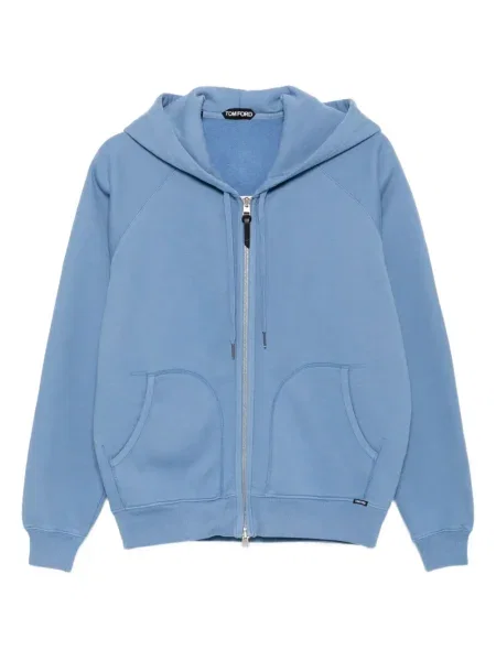 Hanorac cu glugă Tom Ford cu glugă albastru