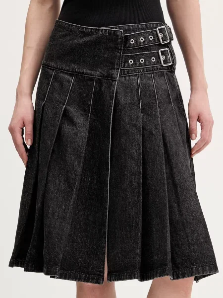 The Ragged Priest fustă jeans gri