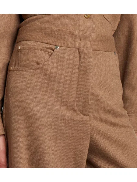 Pantaloni Max Mara de lână maro