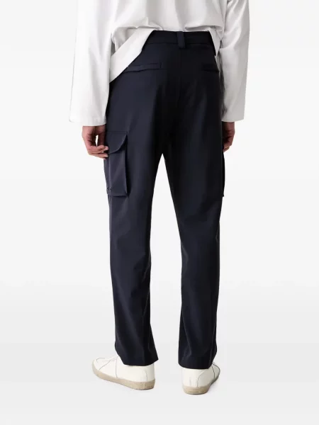 Pantaloni cargo Guess cu autograf albastru