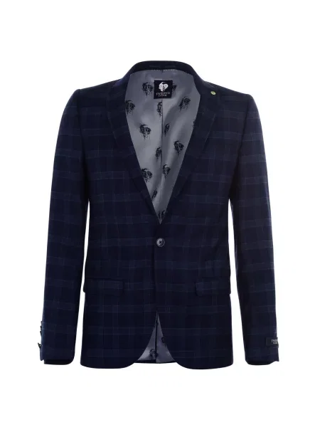Sacou Twisted Tailor în carouri negru