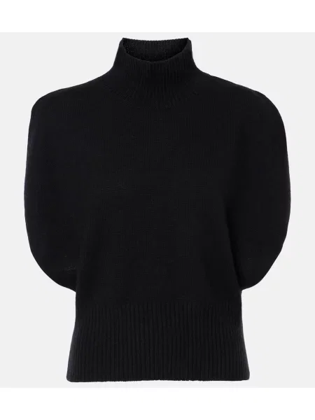 Top Lisa Yang iz kašmirja črna