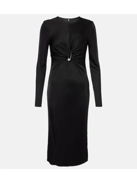Rochie midi Versace din jerseu până la genunchi de costum negru