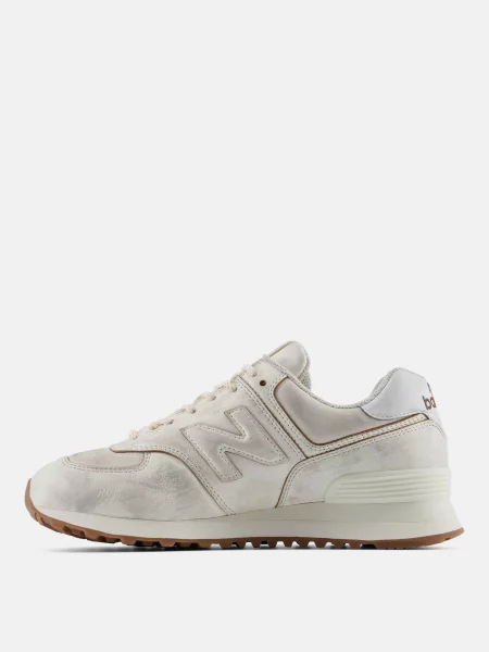 Кожаные кроссовки New Balance 574 белые
