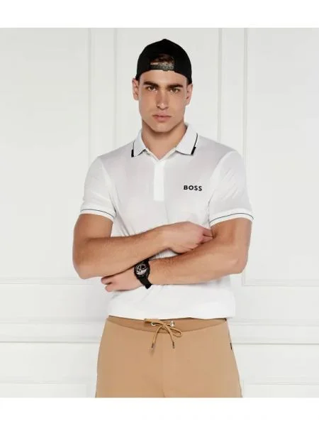 BOSS GREEN Polo Paul Pro alb
