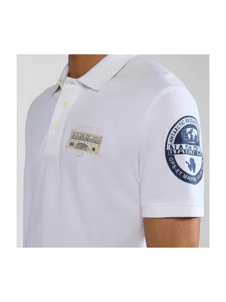 Napapijri Tricou polo E-Amundsen Écru alb