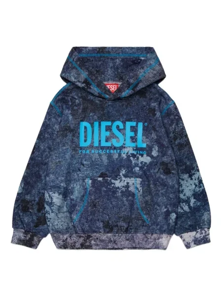 Bluza z kapturem dziecięca Diesel niebieska