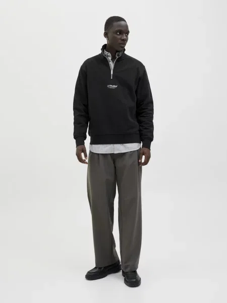 Jack & Jones Sweter JJEsoho Mężczyźni jednolity S czarny