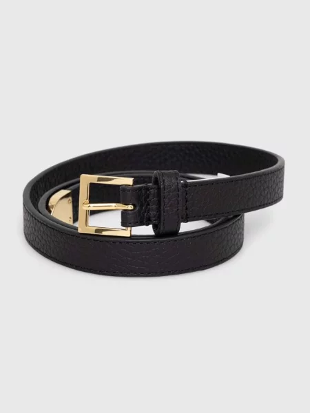 Kožni remen Lauren Ralph Lauren za žene crna