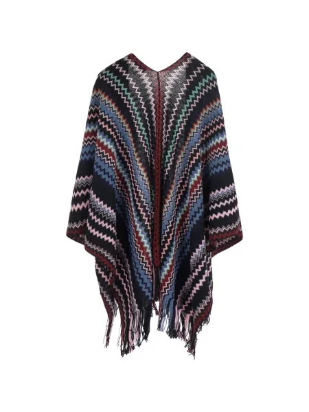 Πλεκτός μπουφάν Missoni με κρόσσια μαύρο