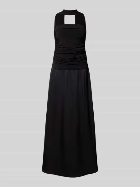 Sukienka wieczorowa z marszczeniami model ‘Hamina’ Neo Noir czarna