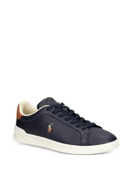 Kožne tenisice Polo Ralph Lauren s vezom plava