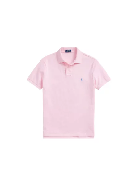 Koszulka polo Polo Ralph Lauren z autografem z krótkim rękawem różowa
