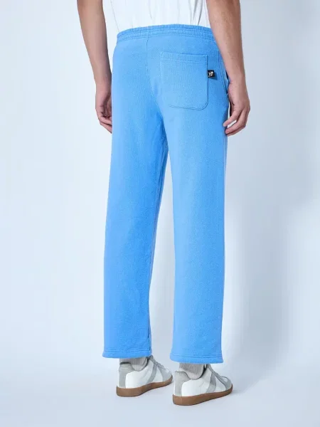 Pantaloni Bott cu broderie alergare albastru
