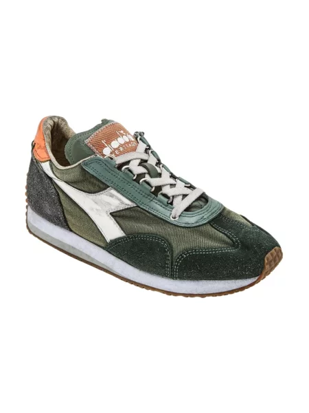 Sneakersy Diadora skórzane z kamieniami zielone