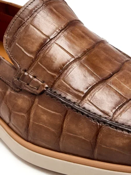 Pantofi loafer Magnanni din piele maro
