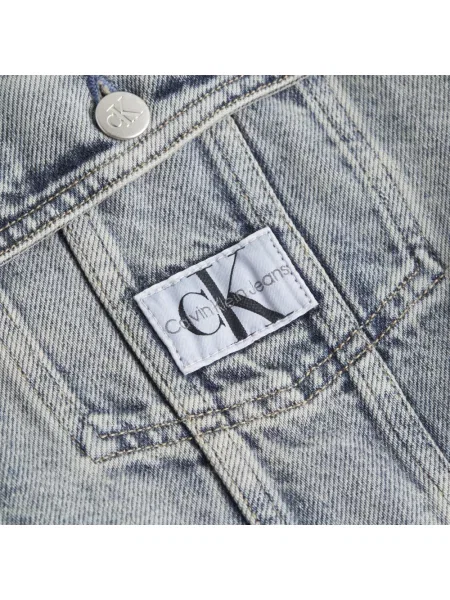 Kurtka jeansowa Calvin Klein Jeans retro niebieska