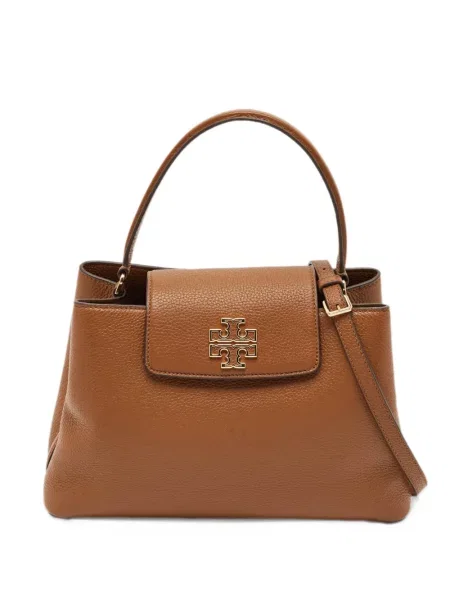 Bőr shopper táska Tory Burch barna