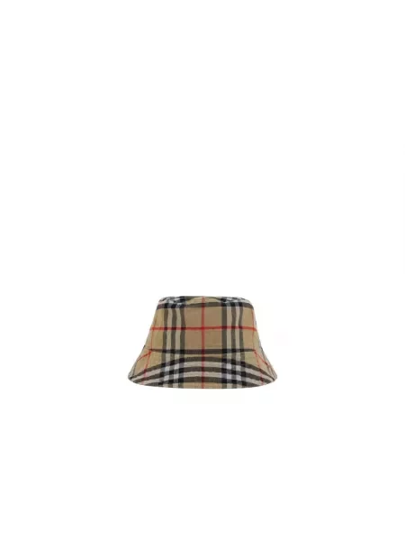 Czapka Burberry w kratę retro beżowa