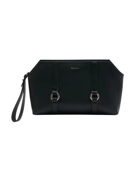 Torba Alexander Mcqueen skórzana czarna