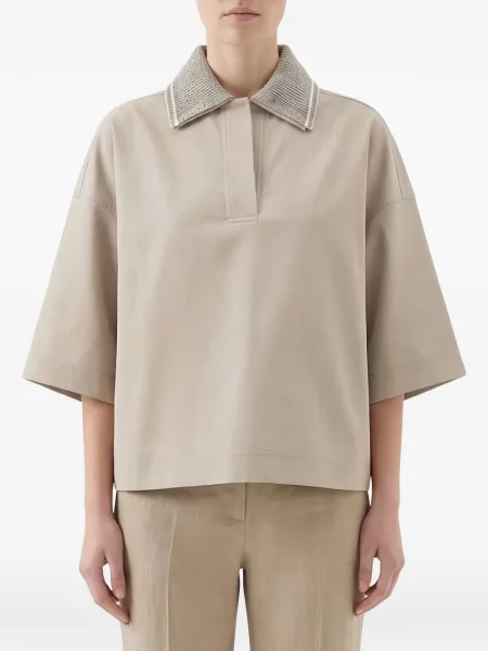 Gulerat tricou polo Brunello Cucinelli
