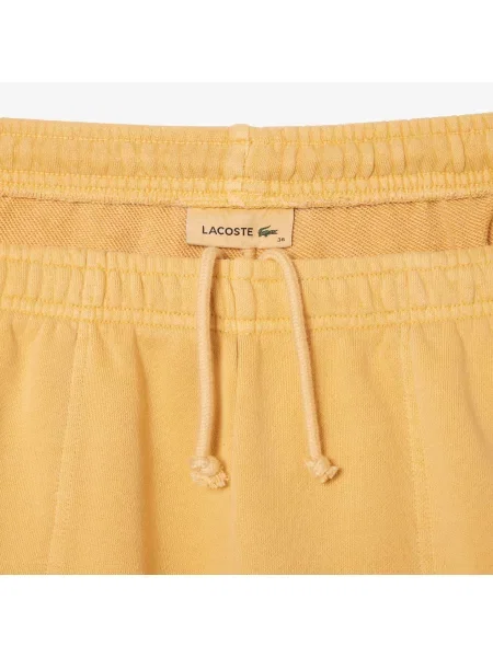 Lacoste Krótkie Spodenki Natural Dyed Cotton Fleece żółte
