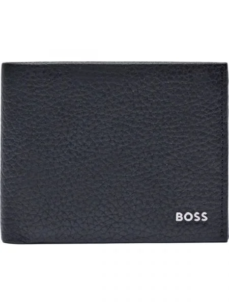BOSS BLACK De piele portofel negru