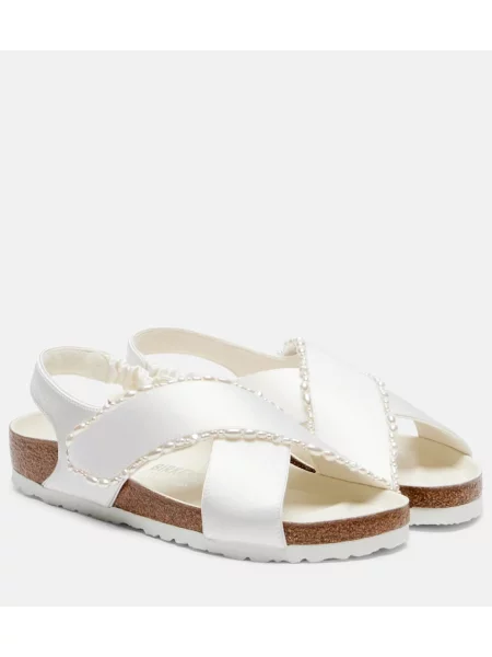 Sandale Birkenstock 1774 din satin alb