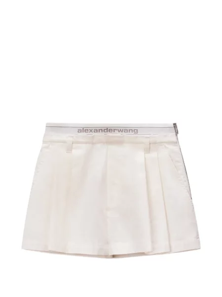 Pantaloni scurți Alexander Wang cu talie înaltă cu autograf